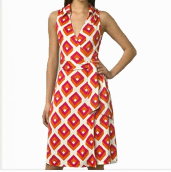 Diane Von Furstenberg St Jude Silk Wrap Dress Size 10 - Picture 1 of 15